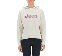 JEEP O102609-J863 J WOMAN HOODED CROPPED SWEATSHIRT Striped Print J22W Light Graystone S