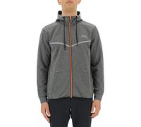 JEEP O102620-G419 XP MAN HOODED TECH SWEAT JACKET W/Kangaroo Pocket JX22A Dark Grey Mel/Black XL