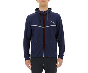 JEEP O102620-K879 XP MAN HOODED TECH SWEAT JACKET W/Kangaroo Pocket JX22A Deep Blue/Dark G.Mel XL