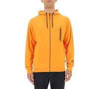JEEP O102625-O288 XP MAN HOODED SWEATSHIRT FULL ZIP S ISCOVERY Small Vertical Print JX22A Sun Orange/Black M