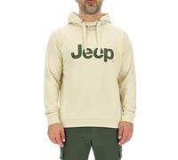 JEEP O102716-M504 J MAN HOODED SWEATSHIRT Large Print J23S Almond/Rifle Green S