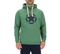 JEEP O102717-E949 J MAN HOODED SWEATSHIRT STAR Large Print J23S Vineyard Green/Night XL