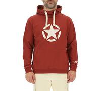 JEEP O102717-R760 J MAN HOODED SWEATSHIRT STAR Large Print J23S Red Ochre/Almond S