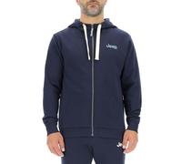 JEEP O102890-A928 J MAN HOODED SWEATSHIRT FULL ZIP, STAR & GRILLE Mushroom Back Print J23W Night Blue S