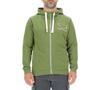 JEEP O102891-E100 J MAN HOODED SWEATSHIRT FULL ZIP - Wilderness Exploration - BEAR Print J23W Olive Green XL