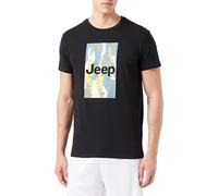 JEEP Men's J Man T-Shirt CamouBark Large Print J23W, Black, M