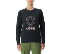 JEEP O102921-B000 J WOMAN ROUND NECK SWEATSHIRT STAR&JEEP Large Print J23W Black S