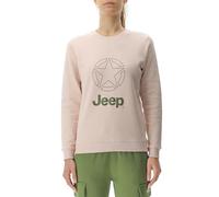 JEEP O102921-P558 J WOMAN ROUND NECK SWEATSHIRT STAR&JEEP Large Print J23W Powder Rose XS