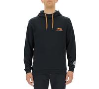 JEEP O102929-B000 XP MAN HOODED SWEATSHIRT Sideways X Large Back Vertical Print W/Pouch Pocket JX23A Black M