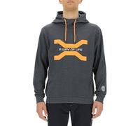 JEEP O102930-G557 XP MAN HOODED SWEATSHIRT Sideways X - A Way of Life Large Print JX23A Dark Grey Melange M