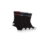 Jeep Pack of 4 Cushioned Men's Crew Socks Black Multi