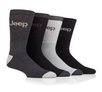 Jeep Performance Regenerated Men's Boot Socks 4 Pairs Black/Charcoal