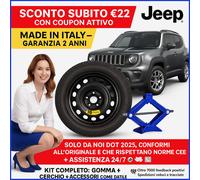 Jeep Renegade Space Saver Spare Wheel 17" 5 Holes Jack Free 135/90R17