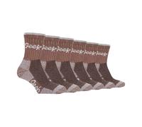 Jeep Terrain - Ladies Hiking Socks 6 Pack Cotton Walking Socks