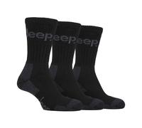 Jeep Terrain - Mens Hiking Socks 3 Pack Cotton Walking Boot Socks