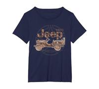 Jeep Willys MA Star T-Shirt, Women's Plus, Navy Blue, 1X