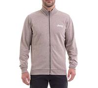 Jeep Winter with Full Zip and Front Pockets and Slogan on the back, Men's Top, Brown Melange/White, S