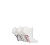 Jeep Women’s Bamboo Trainer Socks 3 Pack - Fully Cushioned, Breathable, Moisture-Wicking, Soft Feel, Smooth Toe Seams, Antibacterial, Ideal for Walking, UK Size 4-8 White