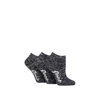Jeep Women’s Mélange Trainer Socks 3 Pack - Fully Cushioned, Breathable, Terry Loop, Soft Touch, Smooth Toe Seams, Arch Support, Ideal for Walking & Sports, UK Size 4-8 Navy/White