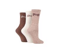 Jeep Women's 3 Pair Cushioned Foot Cotton Boot Socks in Tan | Size: 4-8 Jeep Tan 4-8