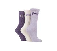 Jeep Women's 3 Pair Cushioned Foot Cotton Boot Socks in Violet | Size: 4-8 Jeep Violet 4-8