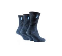 Ladies 3 Pair Jeep Vintage Socks In 3 Colours - 4-7 Ladies - Blue