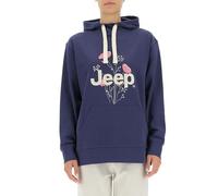 Jeep Women's J Woman Hooded Oversize Sweatshirt Jeep Botanical Print J22w Sweatshirt