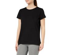 JEEP Women's J Woman Oversize T-Shirt Vertical Side Print Turn-up Sleeve J23W, Black, Large
