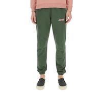 JEEP Womens J Woman Sweatpants Small Print J24s Trouser, Rifle Green/Dusty Ro, S EU