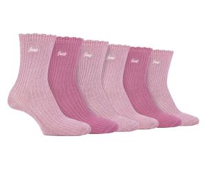 Jeep Womens Ladies 6 Pack Bamboo Boot Socks