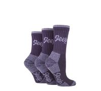 Jeep Womens Luxury Terrain Socks, in Assorted Colours, in Sizes 4-8, 3 Pair Pack