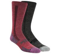 Jeep Women's Wool Blend Trail Crew Socks 2 Pair Pack, Raspberry, Women's Shoe Size 5-11, Raspberry
