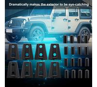 Jeep Wrangler JK Unlimited 4-Door Hinge Cover Trim Set Black 8pcs
