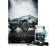 Jeep Wrangler on A Rainy Day 1000 Pieces Jigsaws Adults Puzzles Gifts Reason Skill Nice Thick Happy Challenge Fine Art (38x26cm)