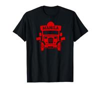 Jeepney (Red) - Manila Philippines Souvenir Travel T-Shirt