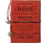 Jeere Christmas Leader Gifts Refillable Leather Journal Gifts for Leader 200 Pages Engraved Notebook Leader Appreciation Gifts for Mentor Thank You Gift for Coworker Leader Lady Women Men