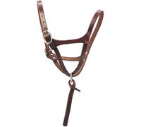 Jeereal Adjustable Figure-8 Foal Leather Halter with Extra Crown Piece, Secure Fit, Ideal for Young Horses