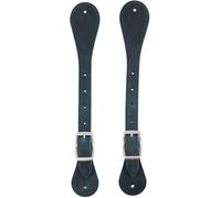 Jeereal Leather Spur Straps for Horse Riders,Western Men and Women's Boots Equipment,Double Ply Reinforced Stitching Spur Straps (Navy Blue | Oil Tan)