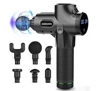 JEERSONN Muscle Massage Gun, Hand-Held Deep Tissue Percussion Massager, 30 Speeds, 6 Massage Heads, LCD Display, Portable Fascia Gun for Pain Relief and Soft Tissue Health