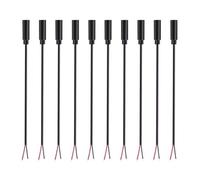 Jeerylow 10Pcs Replacement 3.5mm Female Jack to Bare Wire Open End 2 Pole Mono 1/8 Inch 3.5mm Jack Plug Connector Replacement Audio Cable