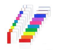 Jeerylow 1200 Pieces Tabs 2 Inch Sticky Index Tabs, Colored Page Markers Repositionable Divider Tabs (60 Sets 10 Colors)
