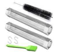 Jeerylow BBQ Pellets Smoking Pipe 304 Stainless Steel, 30.48 cm BBQ Wood Pellets Pipe Smoker for Cold/Hot Smoking 2-Pack