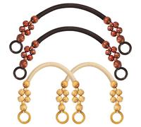 Jeesblsy U-Shape Wood Nylon Bag Handles, 2 Colors / 4PCS, Perfect for DIY Custom Bag Making