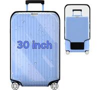 JeeVoya Suitcase Covers Clear Luggage Cover for 20"/24"/28"/30" Baggage Covers Waterproof Dustproof and Anti-scratch, Black frame, 30", Suitcase Cover