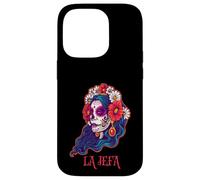 Jefa La Skull Flowers Mexican Boss Dia De Los Muertos Case for iPhone 14 Pro