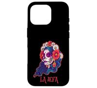 Jefa La Skull Flowers Mexican Boss Dia De Los Muertos Case for iPhone 16 Pro