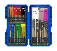 JEFE HEX Drill and Tap Set 20pc - Hex Shank Drill Bits & Thread Taps for Metal | MRO & Industrial Use | Quick-Change Combination tap 6-32UNC to 1/2"-13UNC | Impact Driver