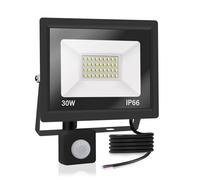 Jefedana Security Lights Outdoor Motion Sensor 30W,IP66 Waterproof Motion Sensor Outdoor 3000LM LED Floodlights with PIR Sensor,6000K Daylight White for Garden, Forecourt, Backyard, Garages and More
