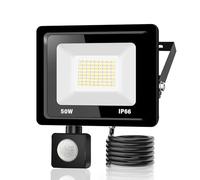 Jefedana Security Lights Outdoor Motion Sensor 50W,IP66 Waterproof Motion Sensor Outdoor 5000LM LED Floodlights with PIR Sensor,6000K Daylight White for Garden, Forecourt, Backyard, Garages and More