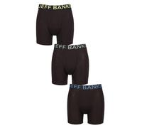 Jeff Banks Men’s Bamboo Trunks - 3 Pack Soft Breathable Stretch Underwear, Comfortable Boxer Briefs Elastic Waistband, UK Sizes S-XL (UK, Alpha, XL, XL, Regular, Regular, Black Yellow/Sage/Blue)